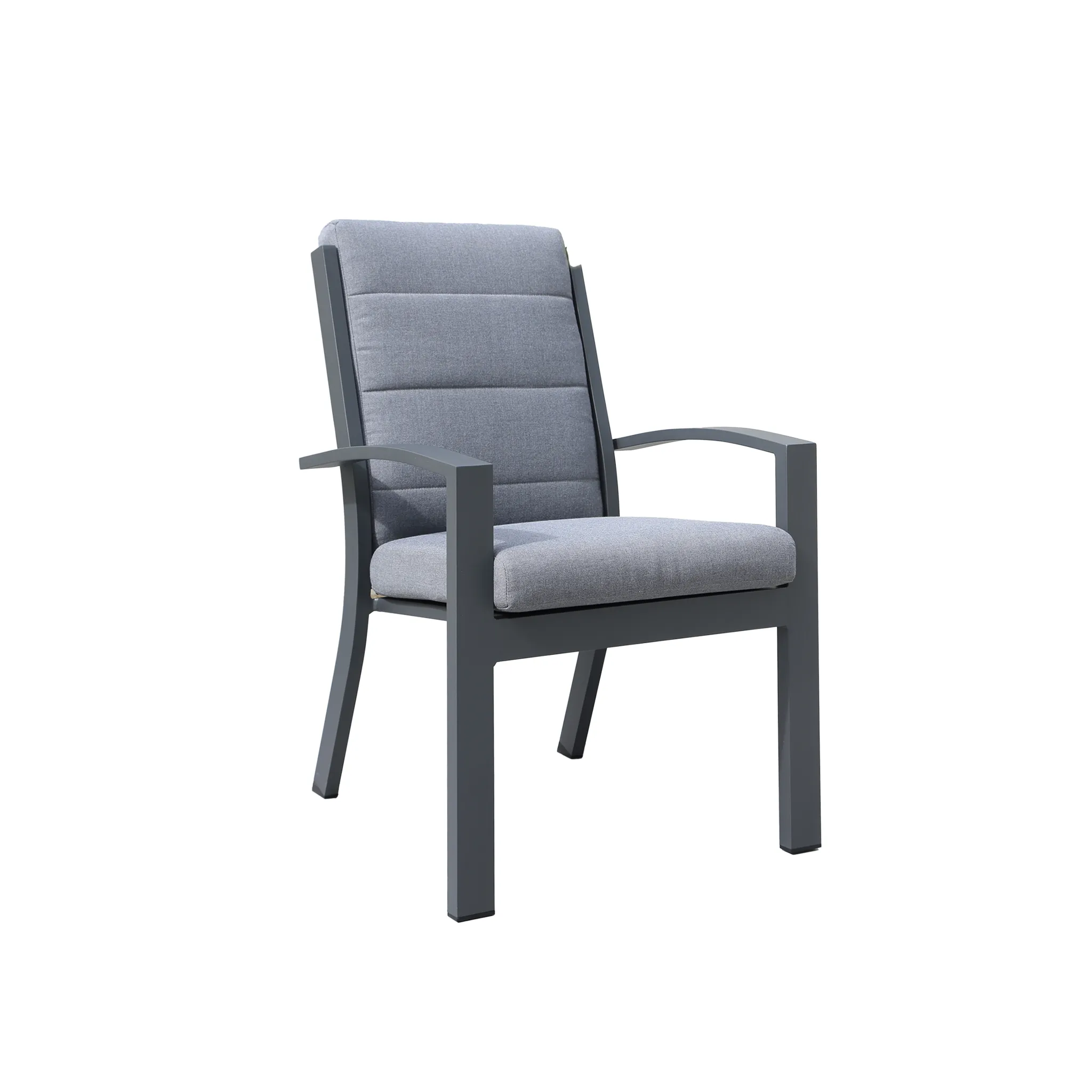 Midura High Back Carver Chair | White Aluminium   Cushion
