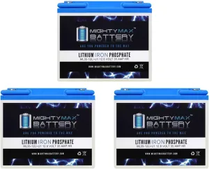 Mighty Max Battery 12V 35AH U1 Lithium Replacement Battery compatible with Golden Technologies Compass - 3 Pack