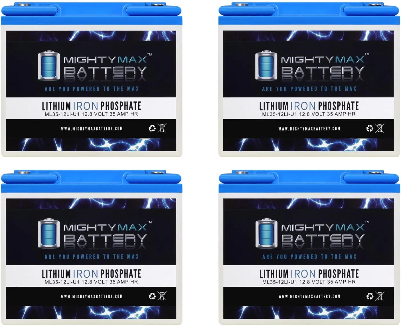 Mighty Max Battery 12V 35AH U1 Lithium Replacement Battery compatible with Golden Technology Compass GP600-4 Pack