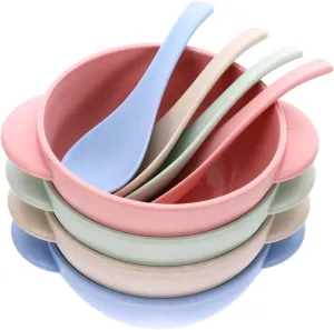 Milisten 4 Sets Lightweight Break Resistant Bowls Tableware with Smooth Edges for Breakfast Lunch and Dinner Easy to Clean Feeding Bowls