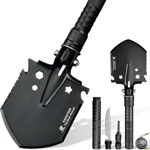 Mini Survial Shovel, Multifunctional Folding Spade Gardening Shovel, Foldable Small Hand Shovel for Gardening Digging