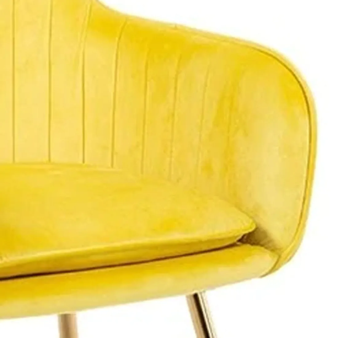 Minimalist High Tufted Back Luxury Yellow Sofa Lounge Chair