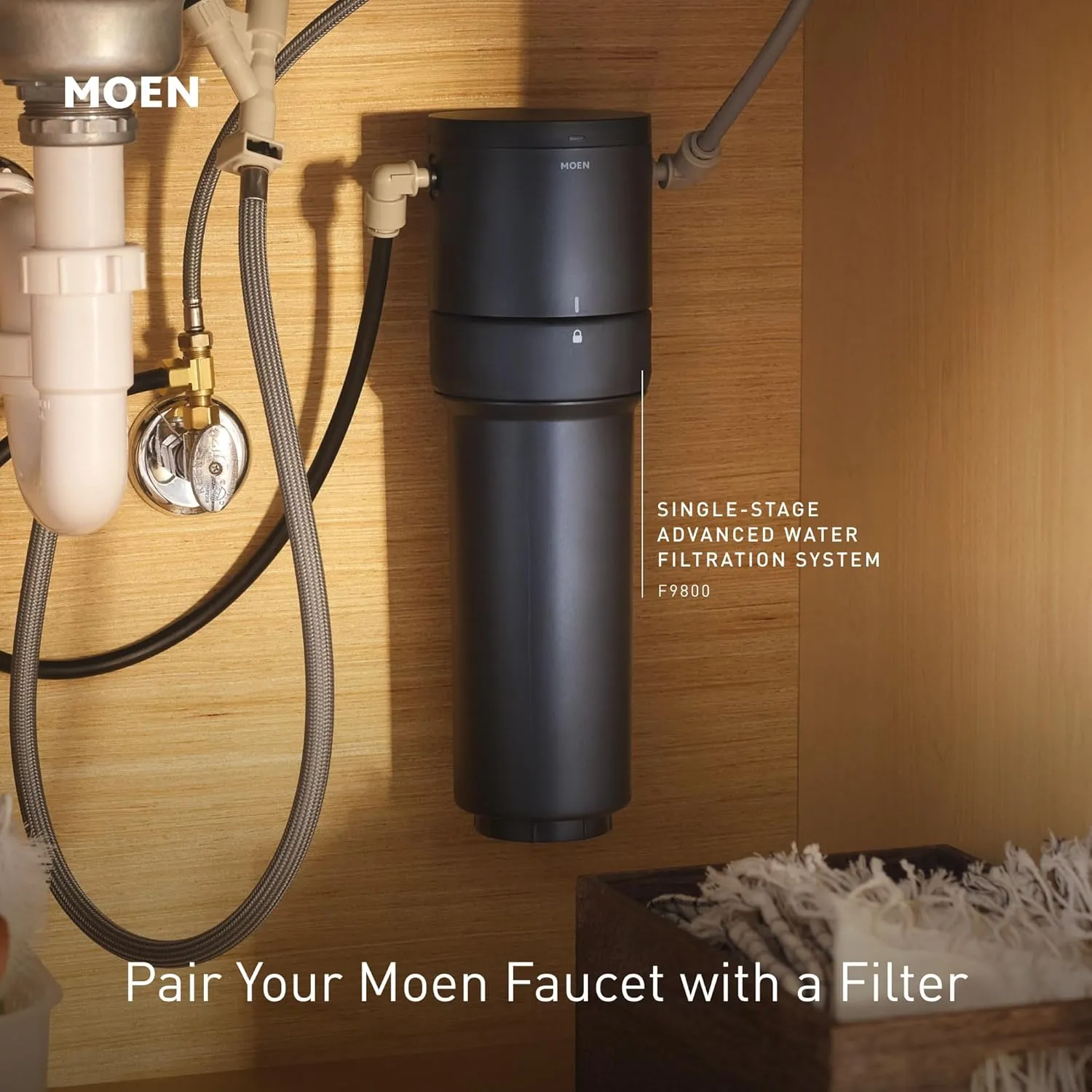 Moen S5510NL Sip Traditional Cold Kitchen Beverage Faucet, Optional Water Filtration System Available (Sold Separately), Polished Nickel