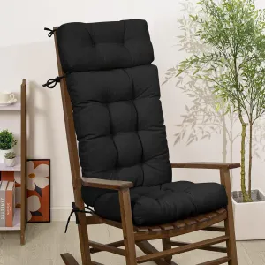 mudilun Rocking Chair Cushion Anti-Slip Tufted High Back Rocking Chair Cushion with Ties and Removable Neck Pillow Rocking Chair Seat Cushions for Bedroom, Living Room, Baby Room, Outdoor Patio Chair