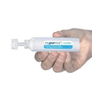 Mypurmist Ultrapure Sterile Water Refill, Pharmaceutical Grade, for Mypurmist Devices, Irrigation, Neti Pot, Steam Inhalers, Double Distilled, 600ml, Pure Therapeutic Mist