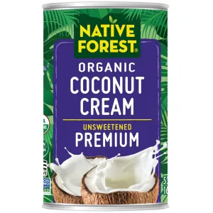 Native Forest Organic Unsweetened Premium Coconut Cream â€“ Heavy Cream, Dairy Substitute, Dairy Free, Non-GMO, USDA Organic â€“ 5.4 Fl Oz (Pack of 12)