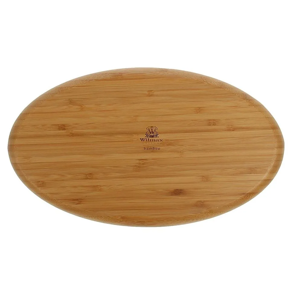 Natural Bamboo 3 Section Platter 14" X 8"