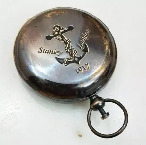 Nautical Brass Pocket Style Push Buton Compass Navigational Tool Antique Compass Collectible Gift Item for Unisex Camping & Hiking Use