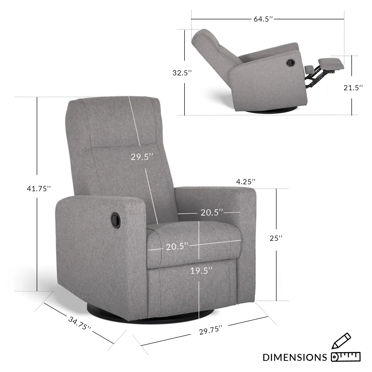 Nelly Reclining Glider