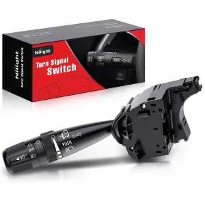 Nilight Turn Signal Switch Compatible with 2007-2018 Jeep Wrangler Compass Patriot 2008-2010 Grand Cherokee Liberty 2007-2014 Dodge Avenger Nitro 2007-2010 Chrysler PT Cruiser Sebring, 2 Year Warranty