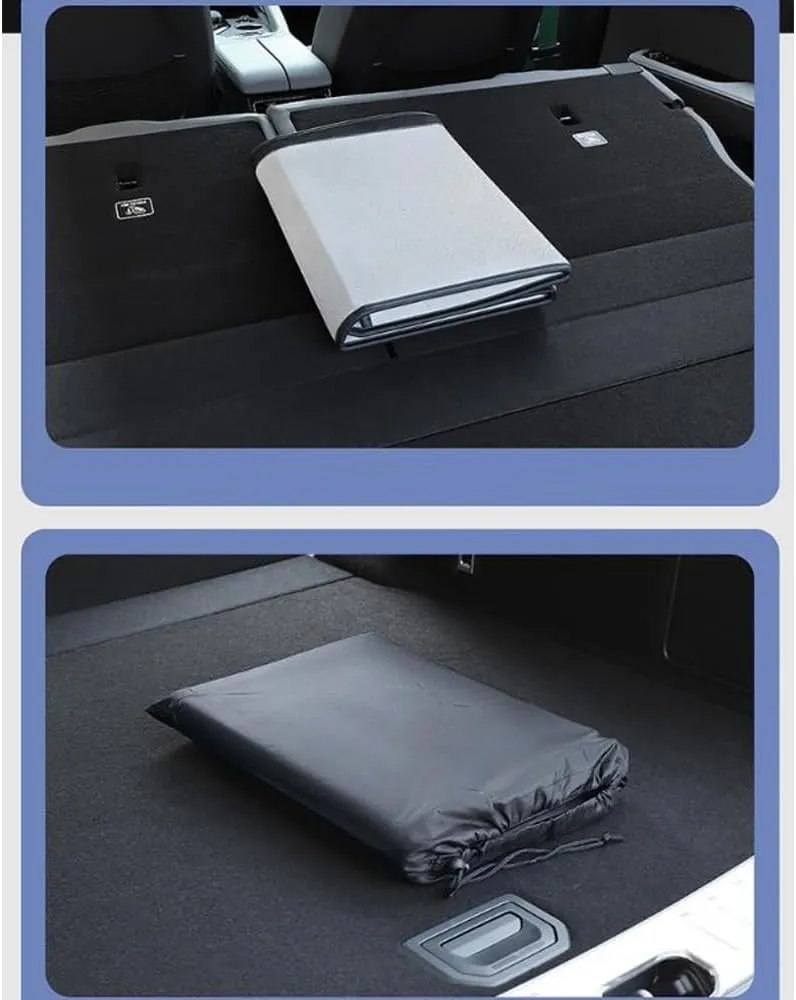 Non-Inflatable Car Bed Mattress for Jeep Compass 2017 2018 2019 2020 2021 2022 2023 2024 Folding Back Seat Mattress with Storage Function Travel Camping Mattress for Sleeping,Black