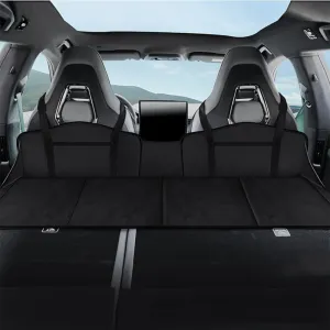 Non-Inflatable Car Bed Mattress for Jeep Compass 2017 2018 2019 2020 2021 2022 2023 2024 Folding Back Seat Mattress with Storage Function Travel Camping Mattress for Sleeping,Black