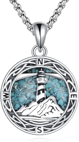 ONEFINITY Lighthouse Necklace for Women Sterling Silver Lighthouse Pendant Necklace Birthday Jewelry Gift for Girlfriend Lover