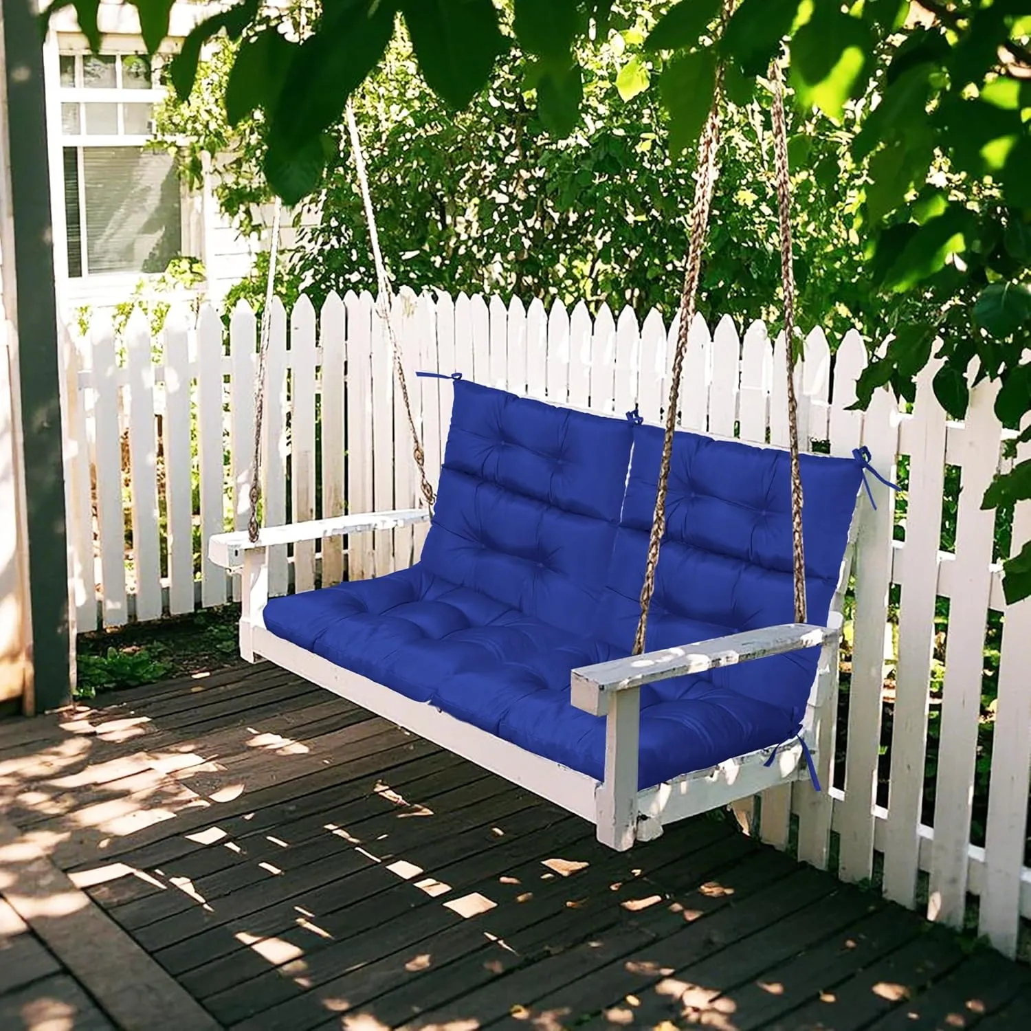 Only choice High Back Chair Cushions,Adirondack Chair Cushion with Waterproof All-Weather, Rocking Chair Cushion for Outdoor Patio, Garden Porch 44”x 22”x 4,Set of 2 (2, Blue)