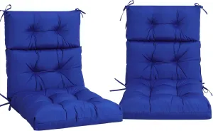 Only choice High Back Chair Cushions,Adirondack Chair Cushion with Waterproof All-Weather, Rocking Chair Cushion for Outdoor Patio, Garden Porch 44”x 22”x 4,Set of 2 (2, Blue)