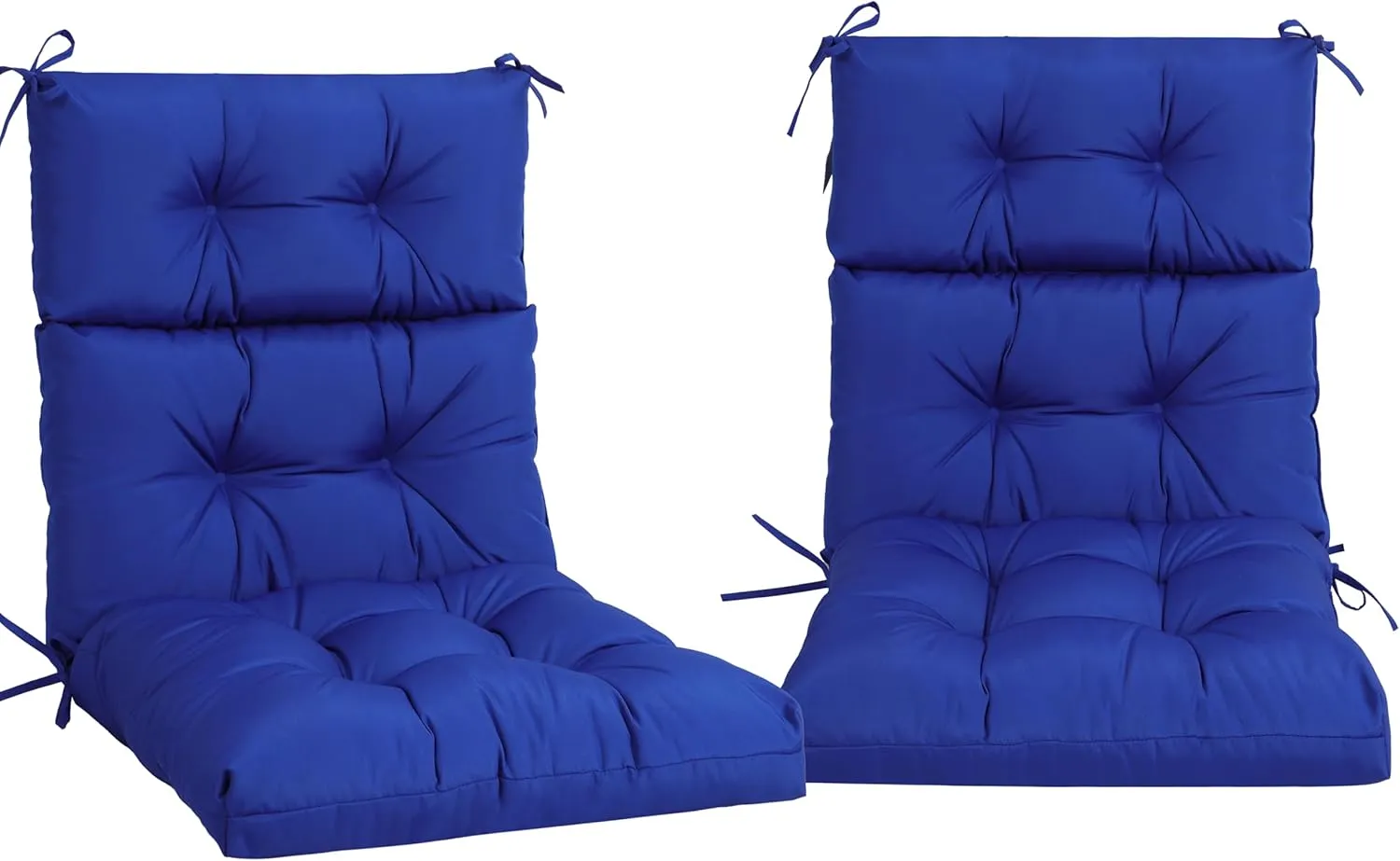 Only choice High Back Chair Cushions,Adirondack Chair Cushion with Waterproof All-Weather, Rocking Chair Cushion for Outdoor Patio, Garden Porch 44”x 22”x 4,Set of 2 (2, Blue)