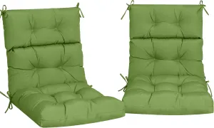 Only choice High Back Chair Cushions,Adirondack Chair Cushion with Waterproof All-Weather, Rocking Chair Cushion for Outdoor Patio, Garden Porch 44”x 22”x 4,Set of 2 (2, Green)
