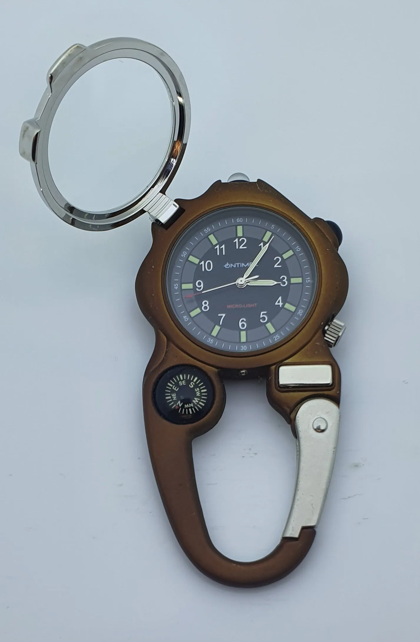 ONTIME KARABINER UNISEX WATCH TORCH COMPASS