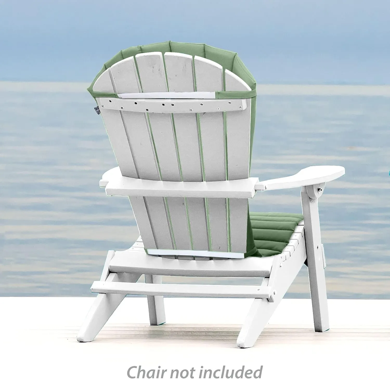 Outdoor All-Weather Patio Adirondack Chair seat Cushion with Quick Drying Olefin Fabric & high Density Filler for Your Chair- Chair not Included (Patio Green)