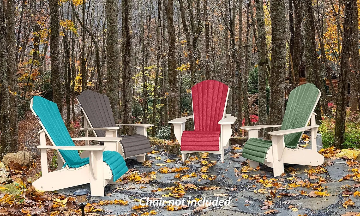 Outdoor All-Weather Patio Adirondack Chair seat Cushion with Quick Drying Olefin Fabric & high Density Filler for Your Chair- Chair not Included (Patio Green)