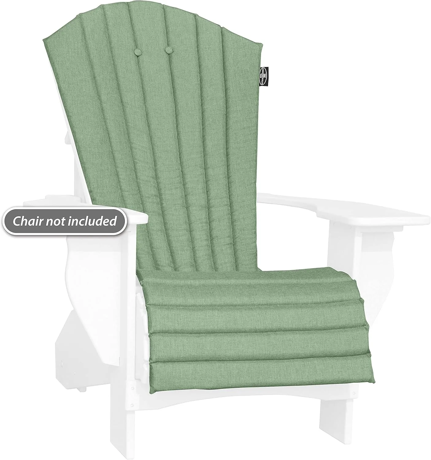 Outdoor All-Weather Patio Adirondack Chair seat Cushion with Quick Drying Olefin Fabric & high Density Filler for Your Chair- Chair not Included (Patio Green)