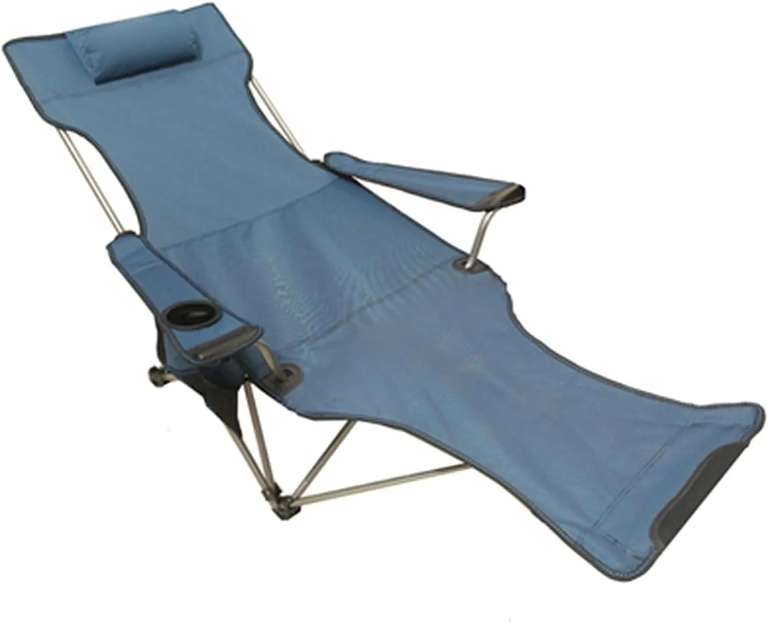 Outdoor Camp Chairs, Camping Lounge Chair Portable Reclining Camping Chair Folding Seat with Footrest with Headrest Storage Bag Lawn Chairs Adults(Blue)