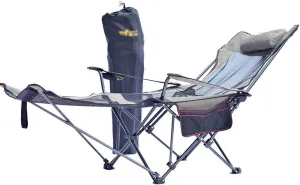 Outdoor Camping Folding Recliner, Portable Back Fishing Chair Camping Folding Chair Leisure Stool Siesta Bed Chair Beach Chair,Sunlounger