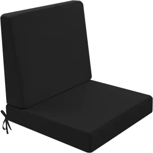 Outdoor Cushions for Patio Furniture, Outdoor Seat and Back Cushion, Waterproof Hampton Bay Deep Seat Replacement Couch Cushions for Garden Lawn, 24x24