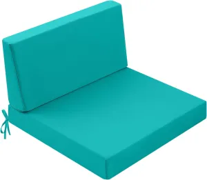 Outdoor Cushions for Patio Furniture, Outdoor Seat and Back Cushion, Waterproof Hampton Bay Deep Seat Replacement Couch Cushions for Garden Lawn, 26.5x26.5