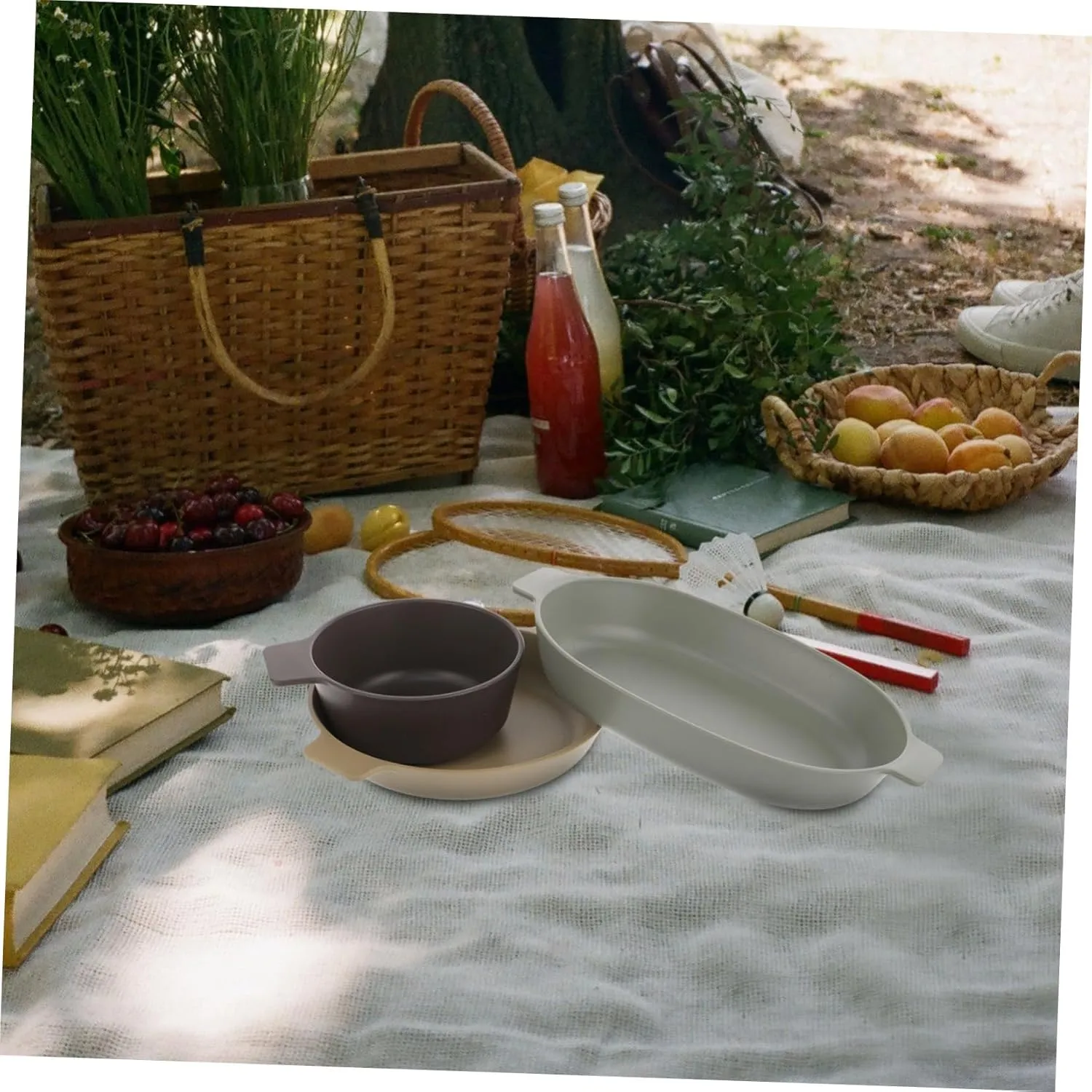 Outdoor Tableware Cutlery Serving Utensils Dinnerware Bowl Camping Plate Bowl for Home Camping