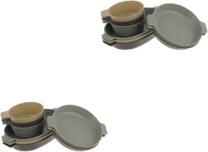 Outdoor Tableware Cutlery Serving Utensils Dinnerware Bowl Camping Plate Bowl for Home Camping