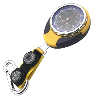 Outdoor thermometer Weather Forecast Portable 4 in 1 Analog Weather Station, Altimeter Barometer Thermometer Compass, Plastic Pocket Barometer, Outdoor Barometer for Mountaineering, Travel, Skiing, Cy