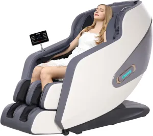 OWAYS Massage Chair, 2024 3D Massage Chairs, AI Voice Control Zero Gravity Massage Chairs Full Body Shiatsu Scan and Recliner Chair SL Track with Yoga Stretch, Heating, Touch Screen (White&Blue)