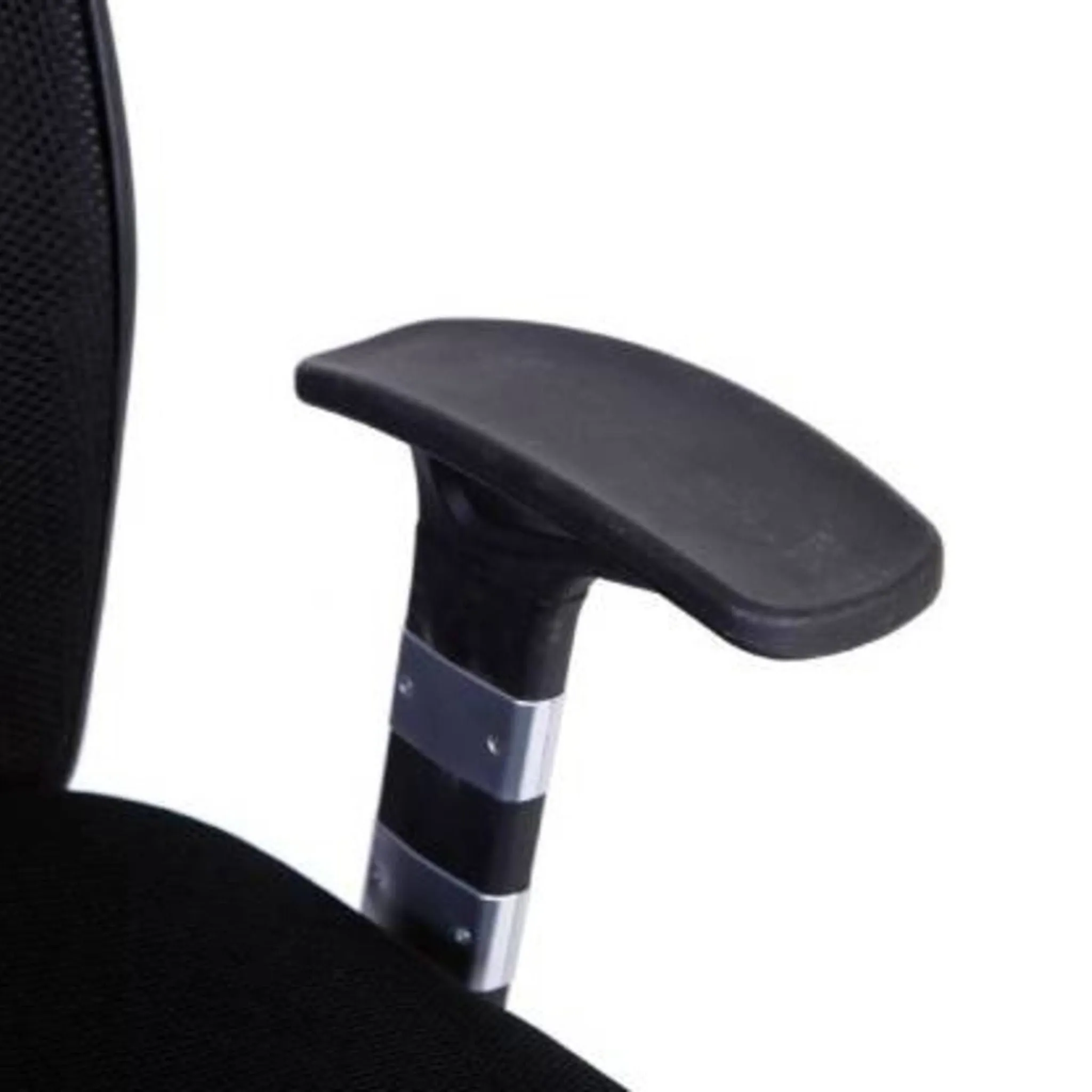 Parin Fabric Office Chair, with Adjustable Seat, Head Support, Black