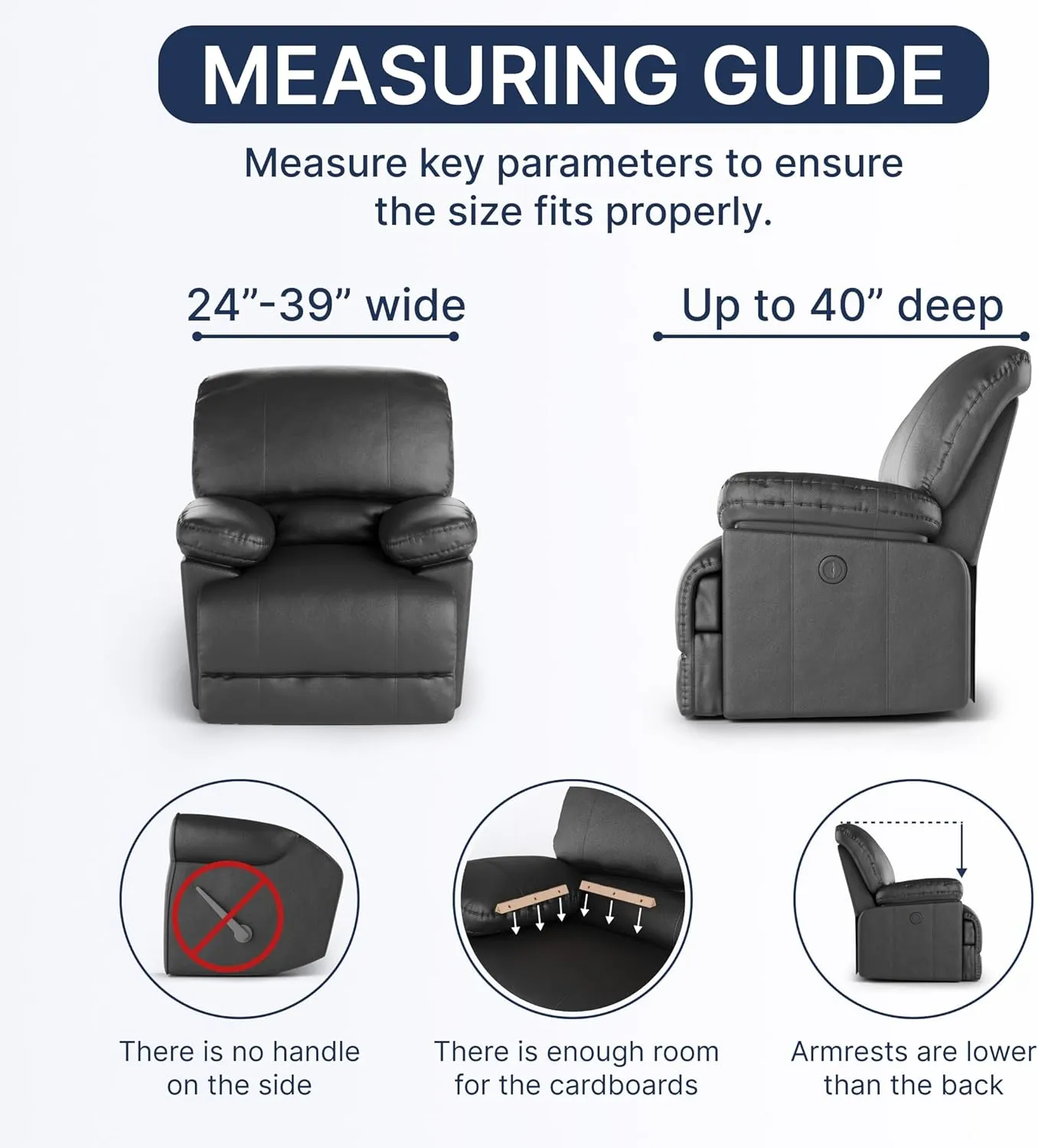 PAULATO BY GA.I.CO. Recliner Slipcover - Reclining Chair Cover - Printed Slipcovers - 1-Piece Form Fit Stretch Furniture Protector - Microfibra Print Collection - Vittoria Brown (Recliner Cover)