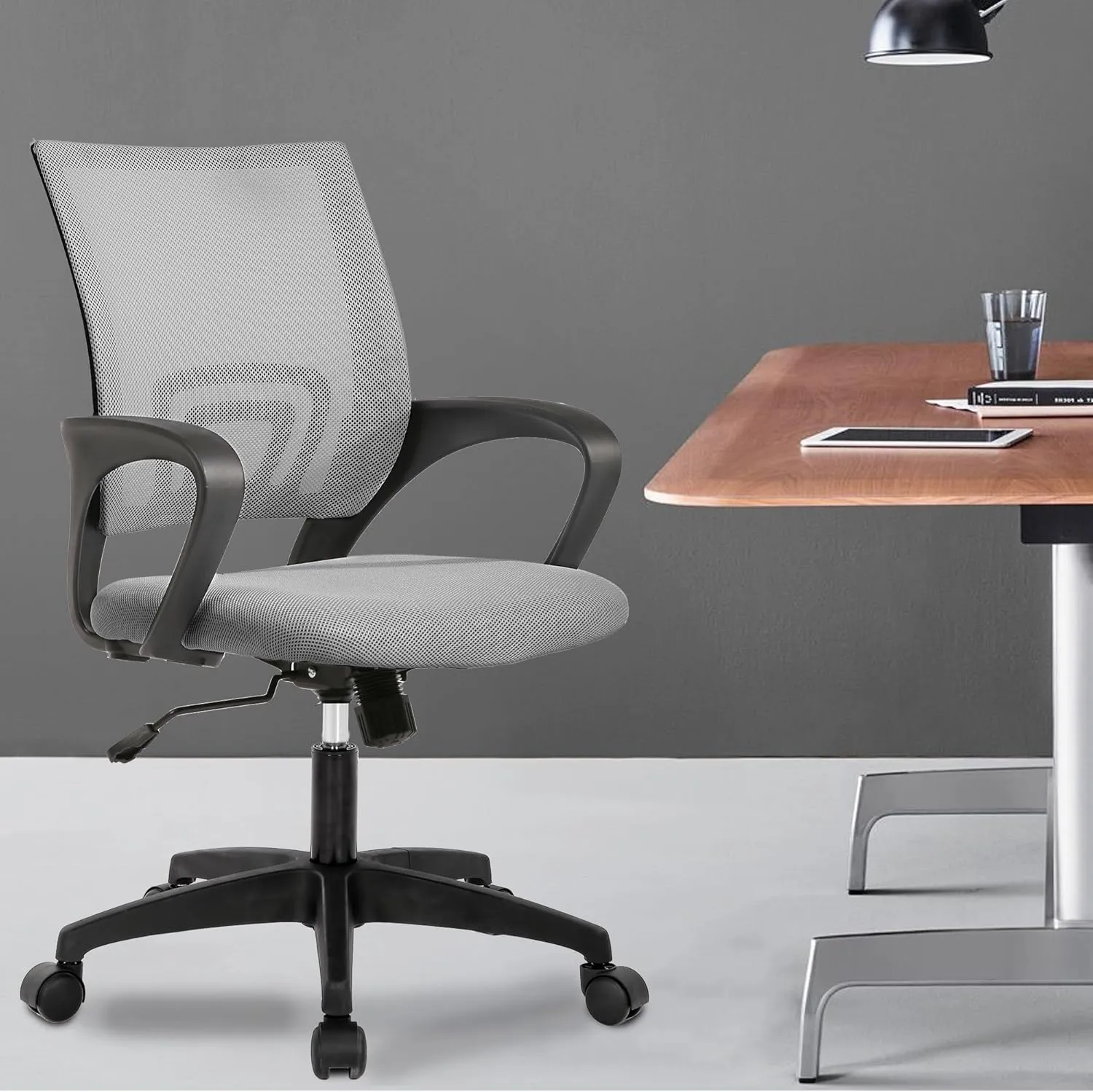 PayLessHere Home Office Chair Desk Computer Chair Adjustable Ergonomic Chair Lumbar Support Armrest Executive with High Density Mesh 360 Degree Swivel Chair for Adults Chair (Pack of 2, Grey)