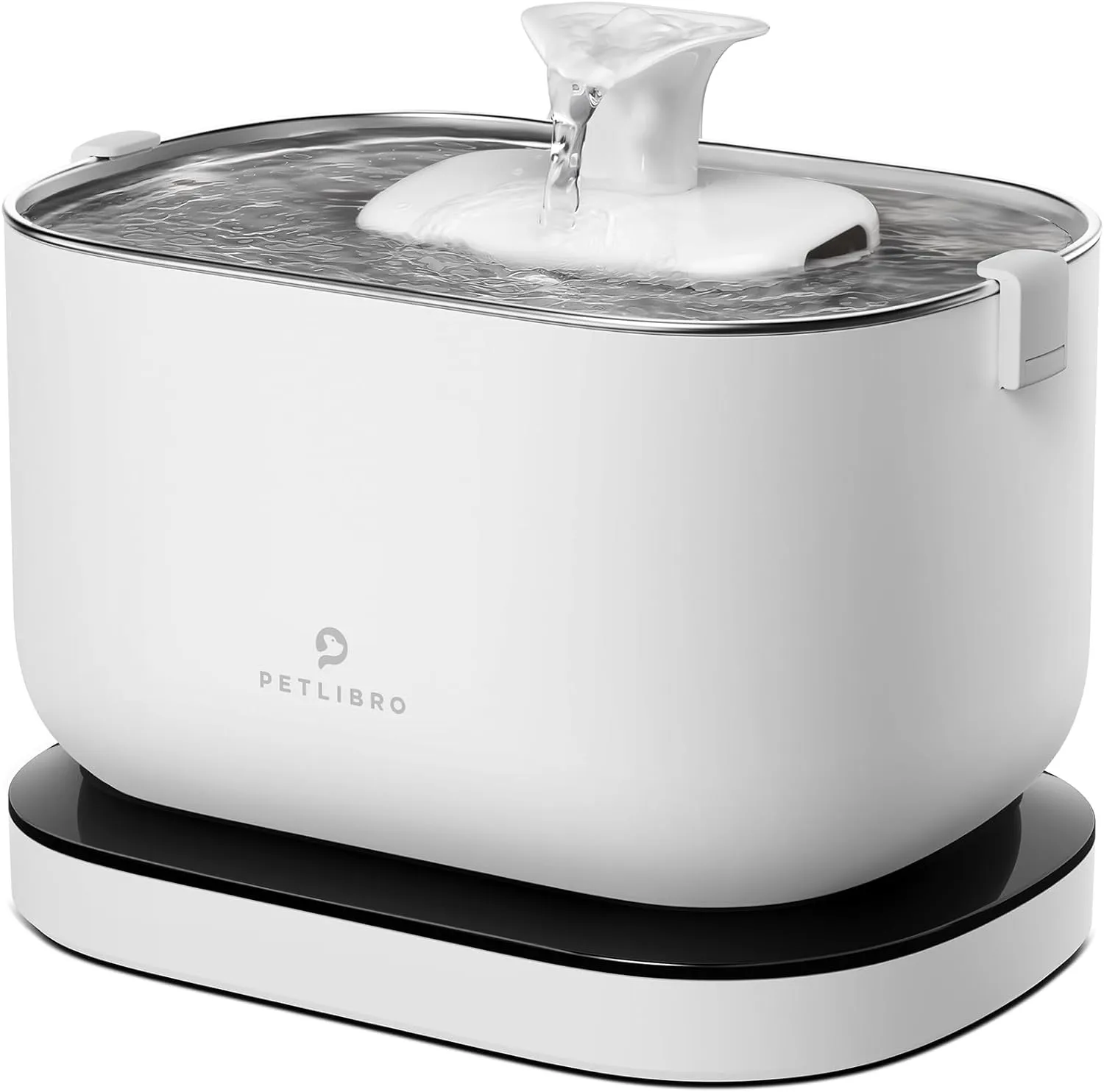 PETLIBRO Cat Water Fountain, Cordless Pet Water Fountain Battery Operated, 2.5L/84oz Dockstream Water Fountain for Cats Indoor, Cat Fountain with Stainless Steel Tray, Ultra-Quiet Dog Water Fountain