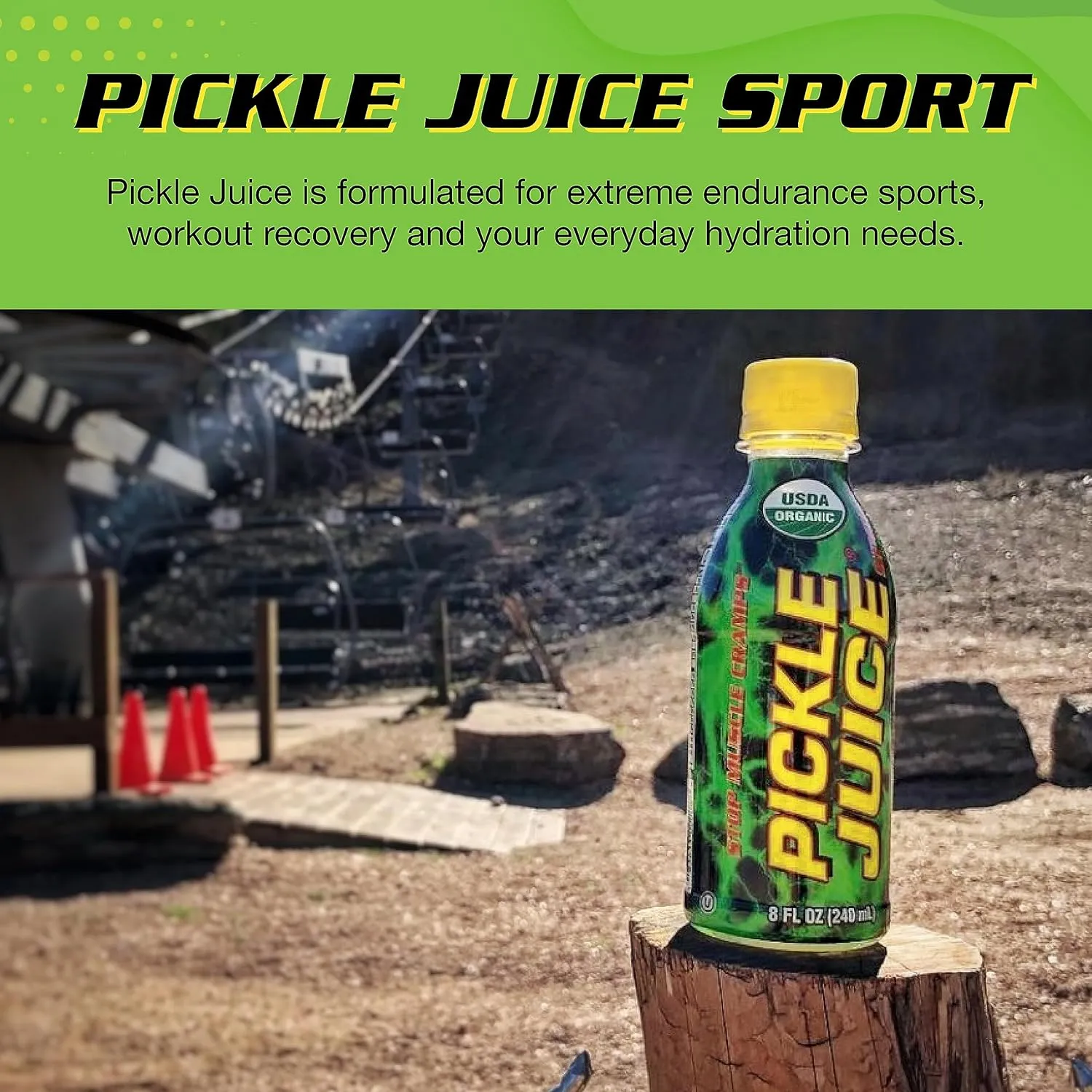 Pickle Juice Sports Drink - Relieves Cramps Immediately - Electrolyte Pickle Juice for Day & Night Time Leg Cramp Relief - No Artificial Ingredients - 8 oz, 12 Pack