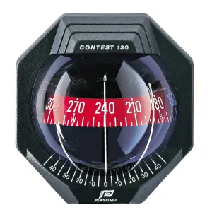 Plastimo Bulkhead Mount Contest 130 Compass (Black Housing/Red Card)