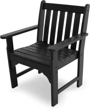POLYWOOD Vineyard Arm Chair, Black