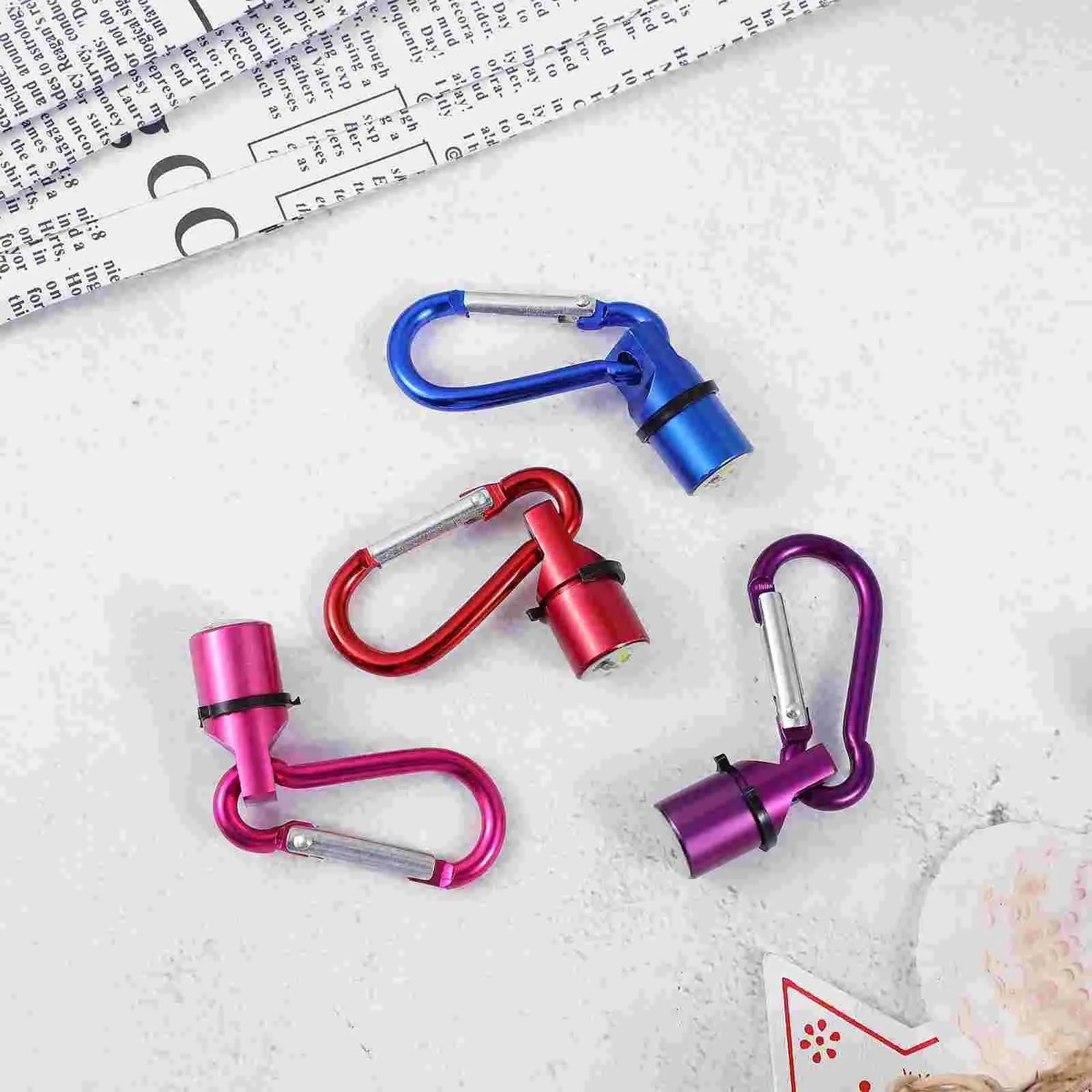POPETPOP 4Pcs Portable Aluminum Pet Dog Cat Puppy LED Flashing Blinker Light Safety Collar Tag (Red Blue Purple Pink)