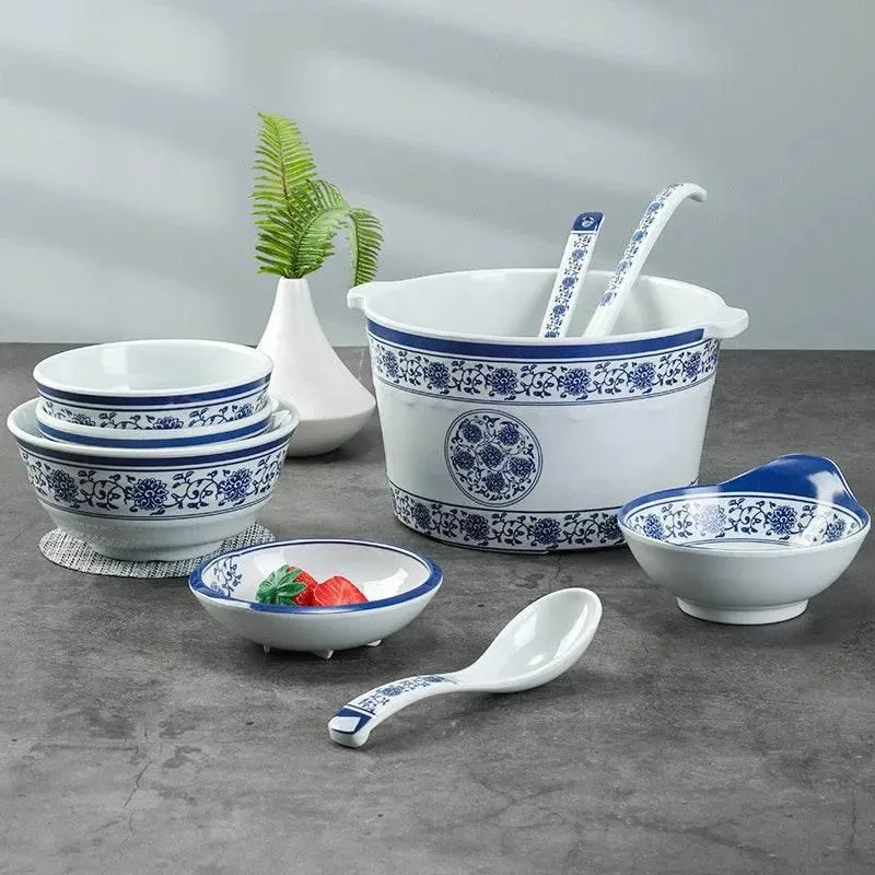Porcelain Dinner Set - Blue and White Imitation Dinnerware