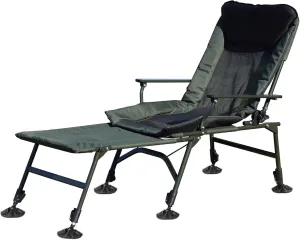 Portable Camping Chair, Folding Reclining Lounge Chair with Detachable Footrest, Adjustable Backrest, Outdoor Chair for Indoor/Outdoor Use