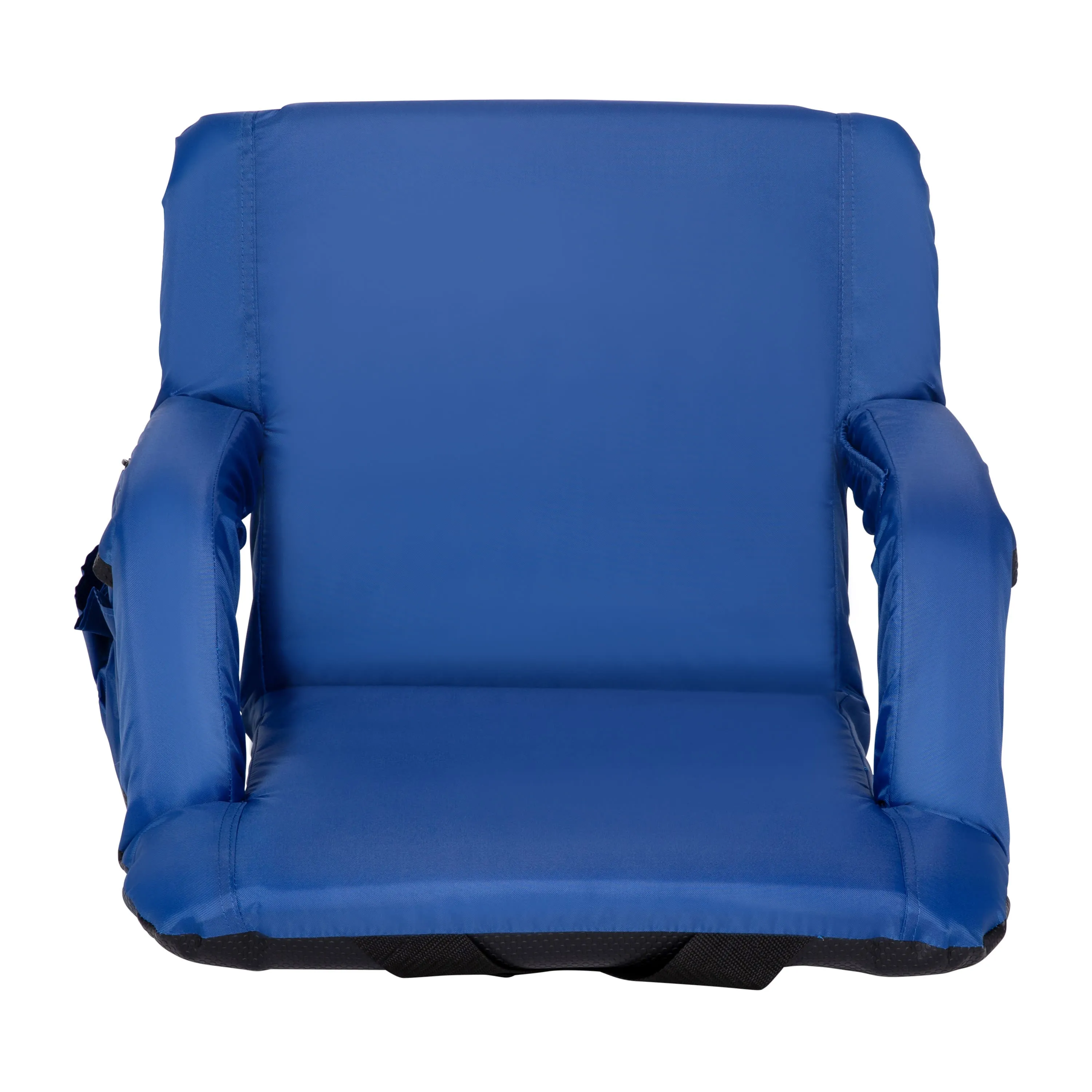 Portable Lightweight Reclining Stadium Chair with Armrests, Padded Back & Seat with Dual Storage Pockets and Backpack Straps