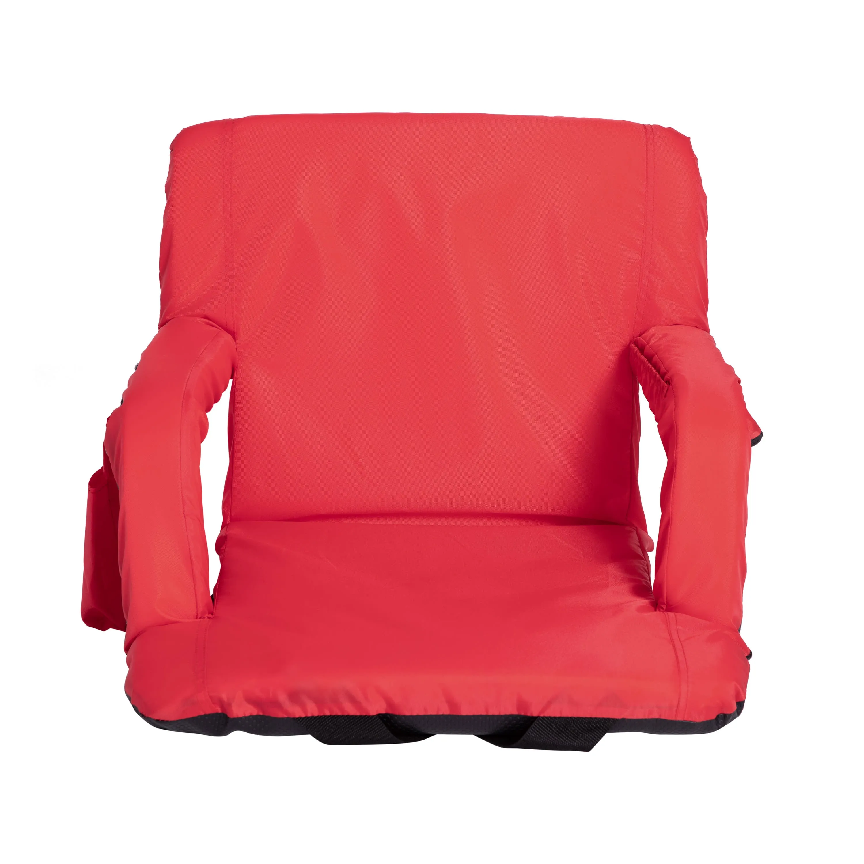 Portable Lightweight Reclining Stadium Chair with Armrests, Padded Back & Seat with Dual Storage Pockets and Backpack Straps