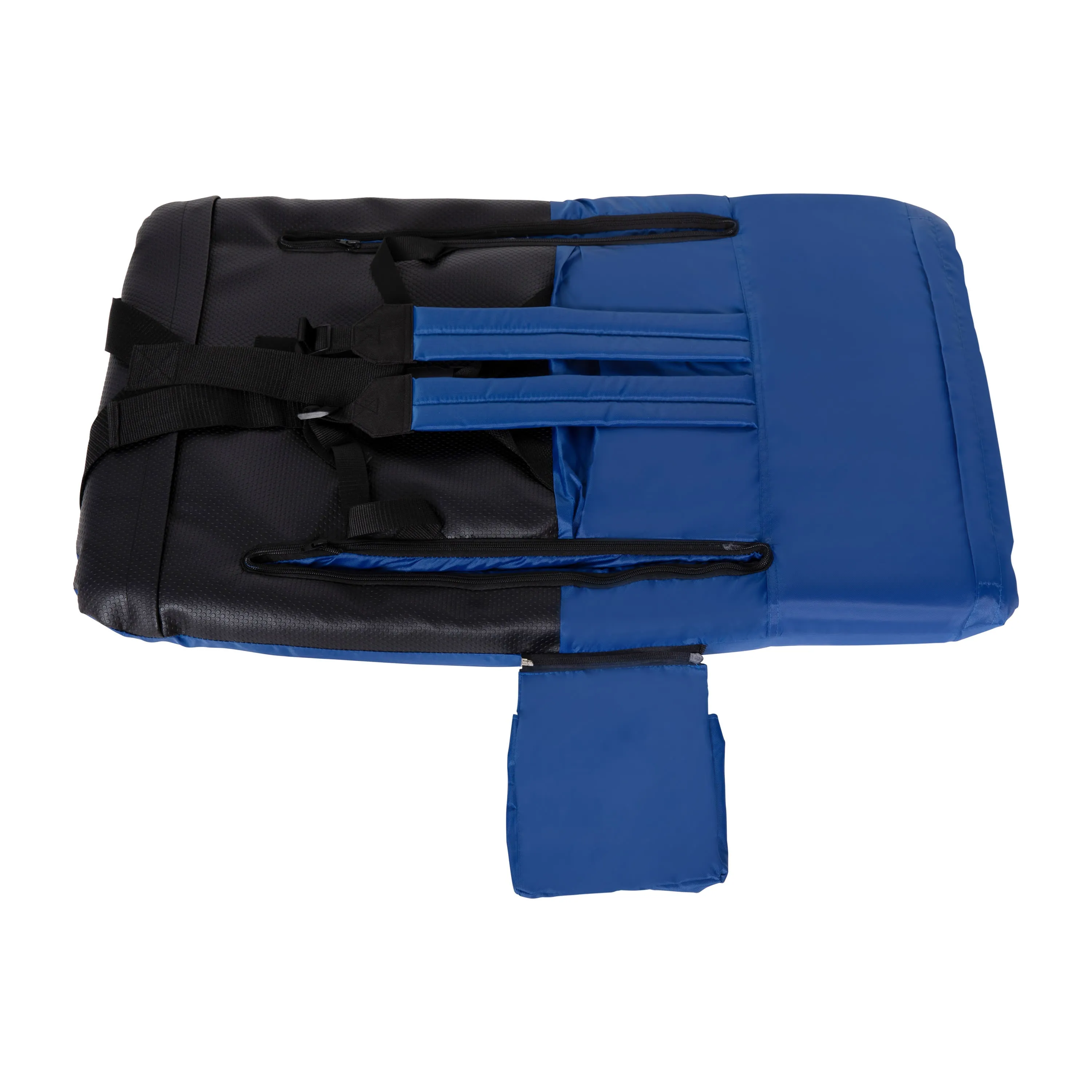 Portable Lightweight Reclining Stadium Chair with Armrests, Padded Back & Seat with Dual Storage Pockets and Backpack Straps