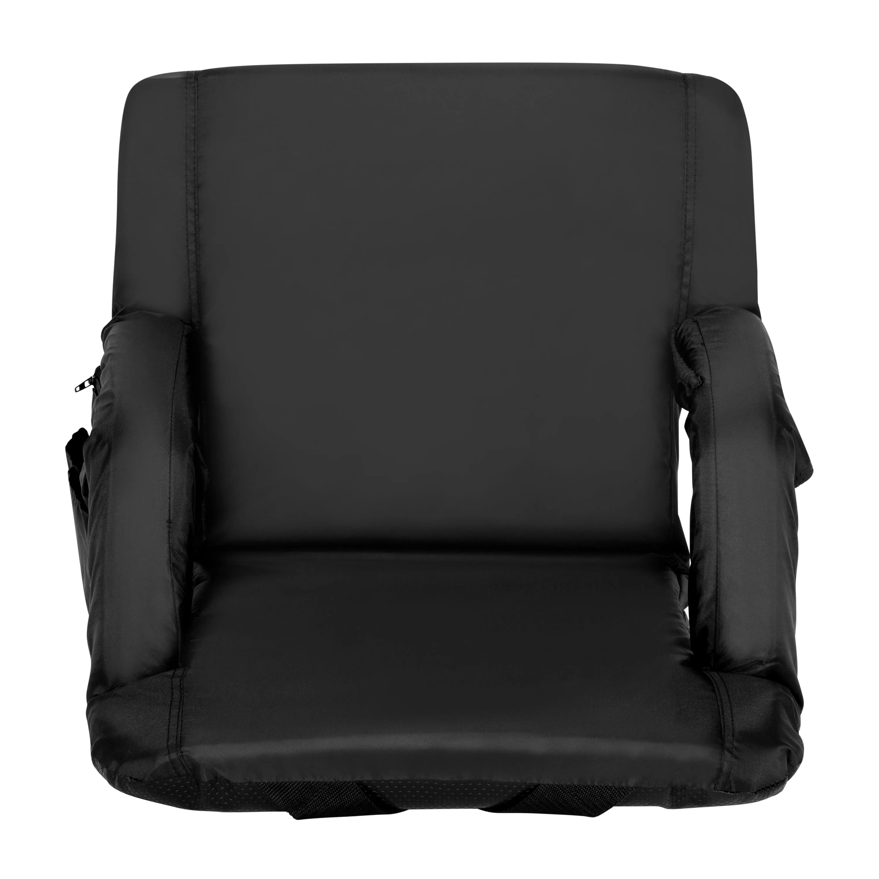Portable Lightweight Reclining Stadium Chair with Armrests, Padded Back & Seat with Dual Storage Pockets and Backpack Straps