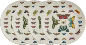Portmeirion Botanic Garden Harmony 8.5" Salad Plate (Set of 4), Papilio Butterfly Motif - Dishwasher, Microwave, Oven & Freezer Safe Porcelain - Elegant Spring Tableware for Brunch & Parties