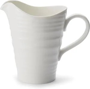 Portmeirion Sophie Conran White Medium Pitcher with Handle | 28 Oz Creamer Pitcher for Coffee and Milk | Made from Fine Porcelain | Dishwasher and Microwave Safe