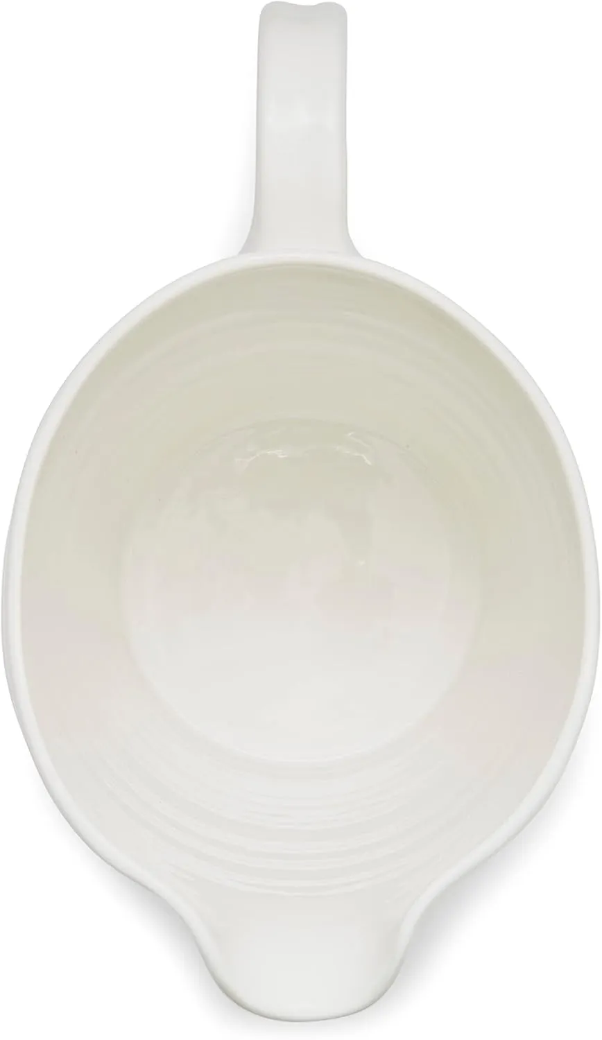Portmeirion Sophie Conran White Medium Pitcher with Handle | 28 Oz Creamer Pitcher for Coffee and Milk | Made from Fine Porcelain | Dishwasher and Microwave Safe